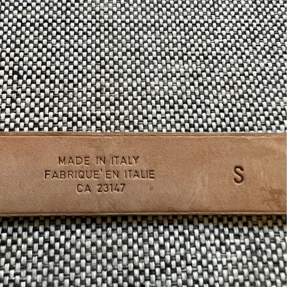 Vintage Taupe Snake Embossed Leather Belt - Picture 4 of 4